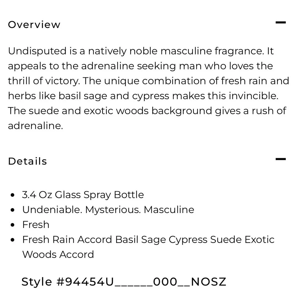 Undisputed Cologne Spray For Men 3.4 oz & Manscaped‎ Persevere Cologne Sample